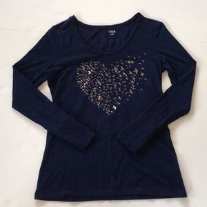 Scoop Neck Bird Heart Tee